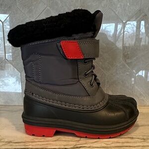 Cat & Jack Red, Gray and Black Winter Toddler Boots